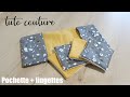 TUTO COUTURE / POCHETTE + COTON LAVABLE  ( FACILE )