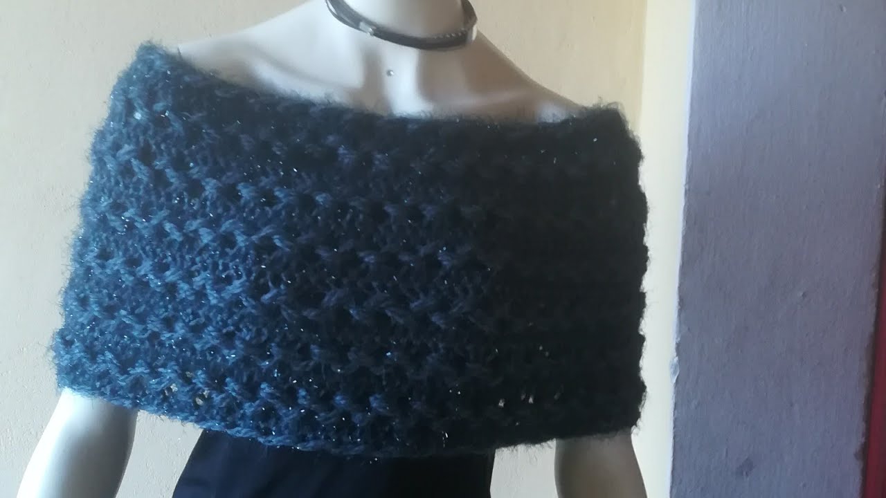 FORCELLA e uncinetto  :Coprispalle a fascia con treccia💕💕💕