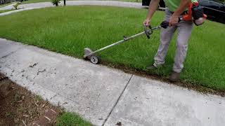 How To Manicure Your Lawn With An Edger  | Satisfying Front Yard CleanUp