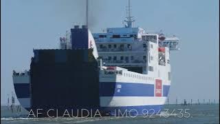 🚢 AF CLAUDIA (IMO 9243435) Departs Venice Fusina | Powerful 4K Shipspotting at Porto Marghera 🌊