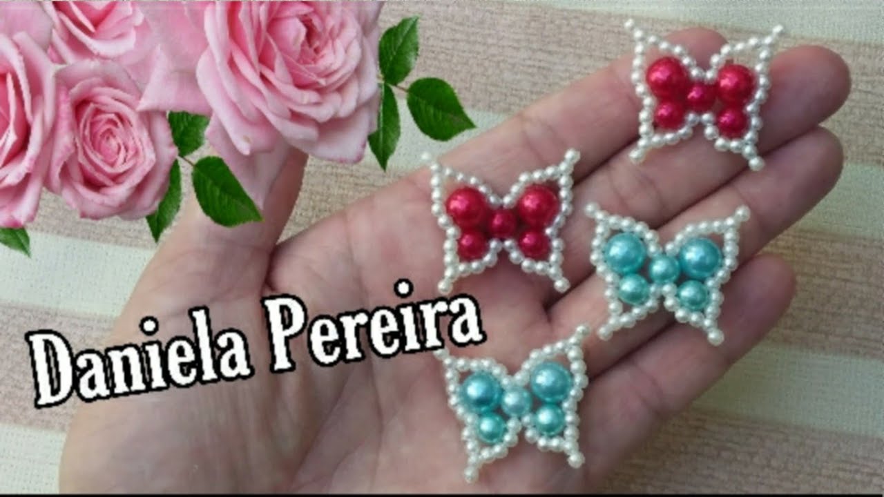 Como fazer borboleta🦋de pérolas fácil e rápido para iniciantes/ by Daniela pereira