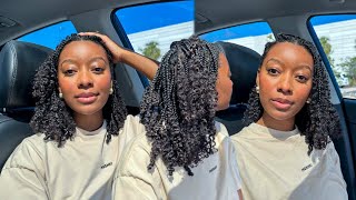 Mini Braids with Curly Ends on my Natural Hair