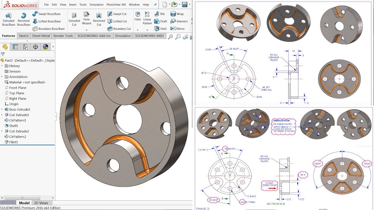 SolidWorks Tutorial model mania 2017 YouTube