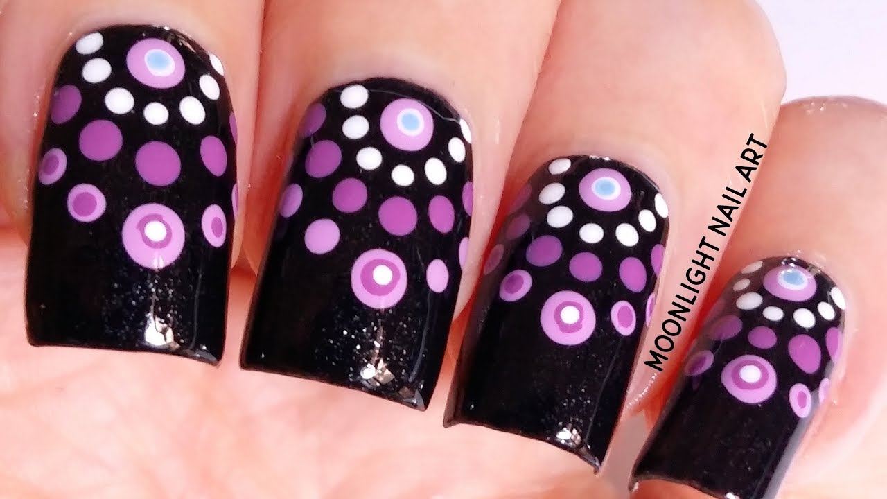 9. Black and White Nail Art Tutorial with Dotting Tool - wide 1