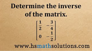 Determining the Inverse of a 2x2 Matrix with Fractions (Example) screenshot 4