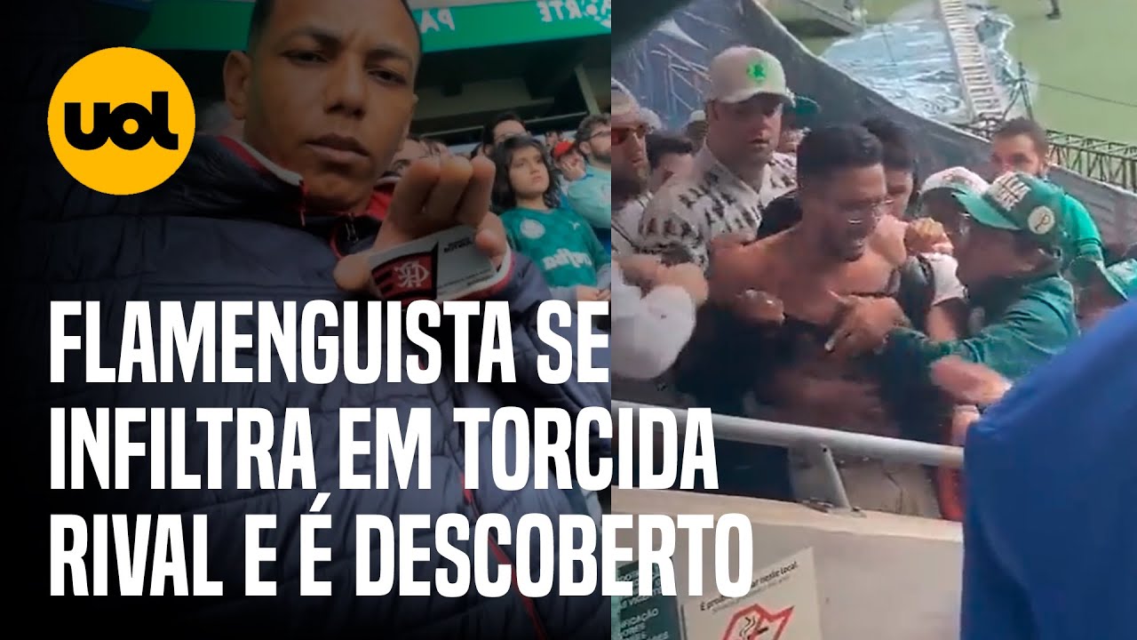 Torcedores do Palmeiras agridem torcedor do Flamengo infiltrado