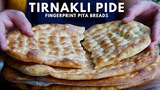 Homemade Turkish Pita Bread for Kebabs, Tirnakli Pide