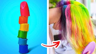 Homemade Hair Dyeing, Amazing Beauty Tricks And Makeup Hacks