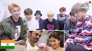 BTS Reaction To Rowdy Baby song || Dance Choreography ||Maari 2 || BTS Reaction To south indian song