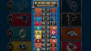 NFL HISTORIC GAME SCORES 🏈📊