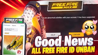 Good News 😍 All Free Fire ID UNBAN || How to Unban Free Fire Account || Free Fire India