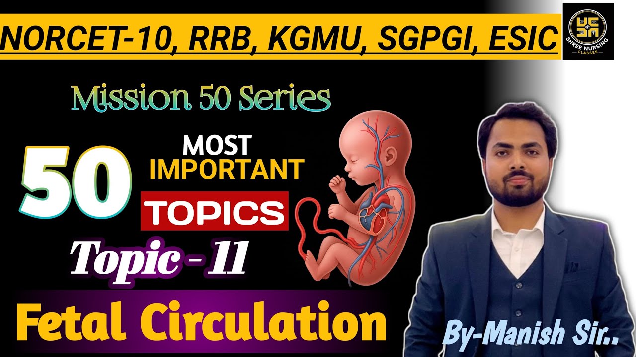 Fetal Circulation in Hindi l Complete Concepts in simple Hindi l Shree Nursing Classes l Manish Sir