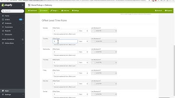 Shopify - how to set a LEAD TIME and CUTOFF TIME for a collection order