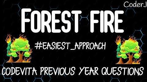 Forest Fire | Previous Year CodeVita Question | CoderJ