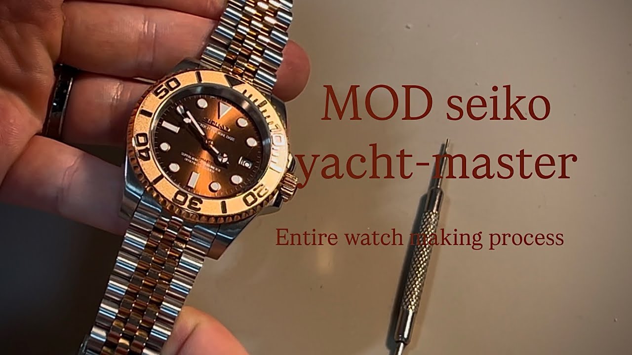 NH36 MOD カスタム ヨットマスター オマージュ ローズゴールド mod 로즈골즈 요트마스터 custom 시계제작 (seiko rose gold yacht