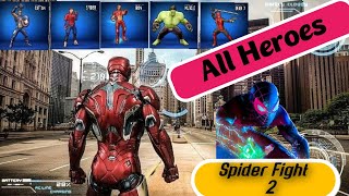 Spider Fighter 2 ( All Heroes) Gameplay 2022(Android & iOS) | Best 3d Fight Game 2022 | GameOfgamers screenshot 5