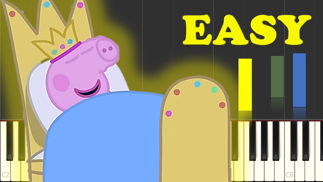 How To Play Peppa Pig Lullaby On Piano EASY - YouTube