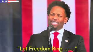 Rev. Senior Pastor Lorenzo Sewell giving the benediction at President Trump’s inauguration