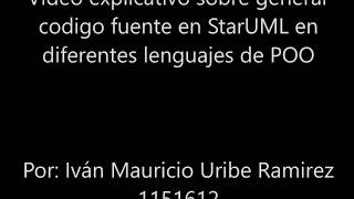 Como generar código fuente a través de StarUML y comparando los diferentes lenguajes