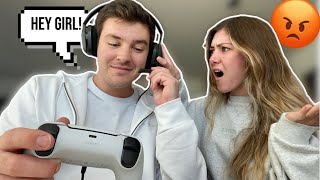 GAMING WITH GIRLS ONLINE TO SEE HOW MY GIRLFRIEND REACTS! *HILARIOUS*