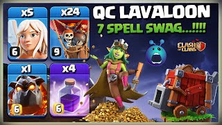 AFTER UPDATE Th13 Queen Charge LaLo | TH13 QC LALO | Th13 LAVALOON Attack - Best Th13 3 Star Attack