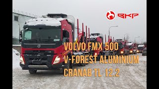 Volvo FMX 500, алюминиевая надстройка V-Forest, гидроманипулятор Cranab Tl 12.2