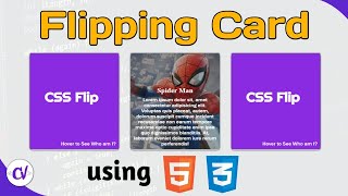 Flipping Card Animation using HTML and CSS  | codeitwise