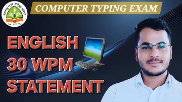 ENGLISH 30 WPM STATEMENT FOR GCC TBC COMPUTER TYPING