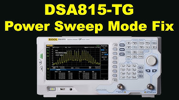 DSA815 Spectrum Analyser Power Sweep mode fix