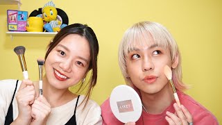 いつもの収録メイク&ヘアセットを僕のメイクさんにしてもらいました✨💄🎶🌿‼️
