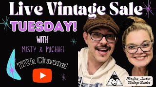 Curated Vintage Live Sale! Mid Century Modern & Antiques