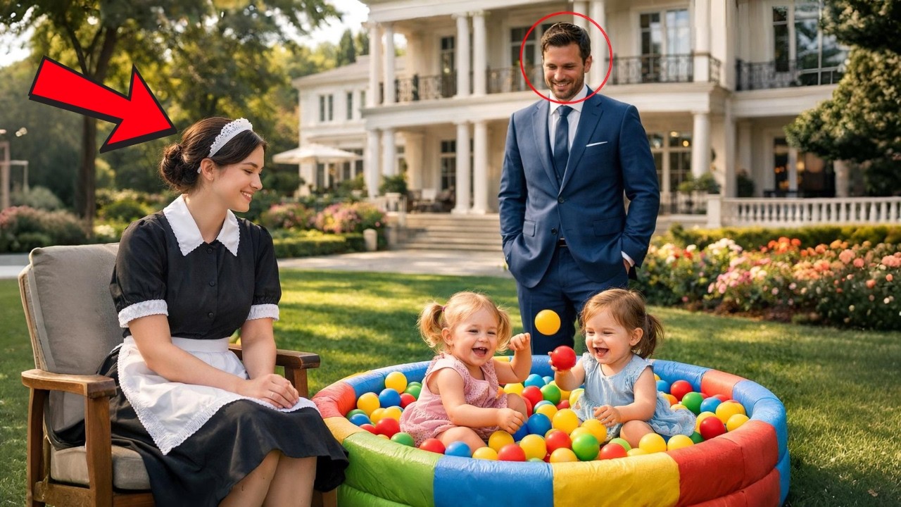 EMPRESÁRIO VIÚVO OBSERVA FILHAS BRINCANDO NO JARDIM....ENQUANTO A EMPREGADA CUIDA DELAS COM CARINHO!