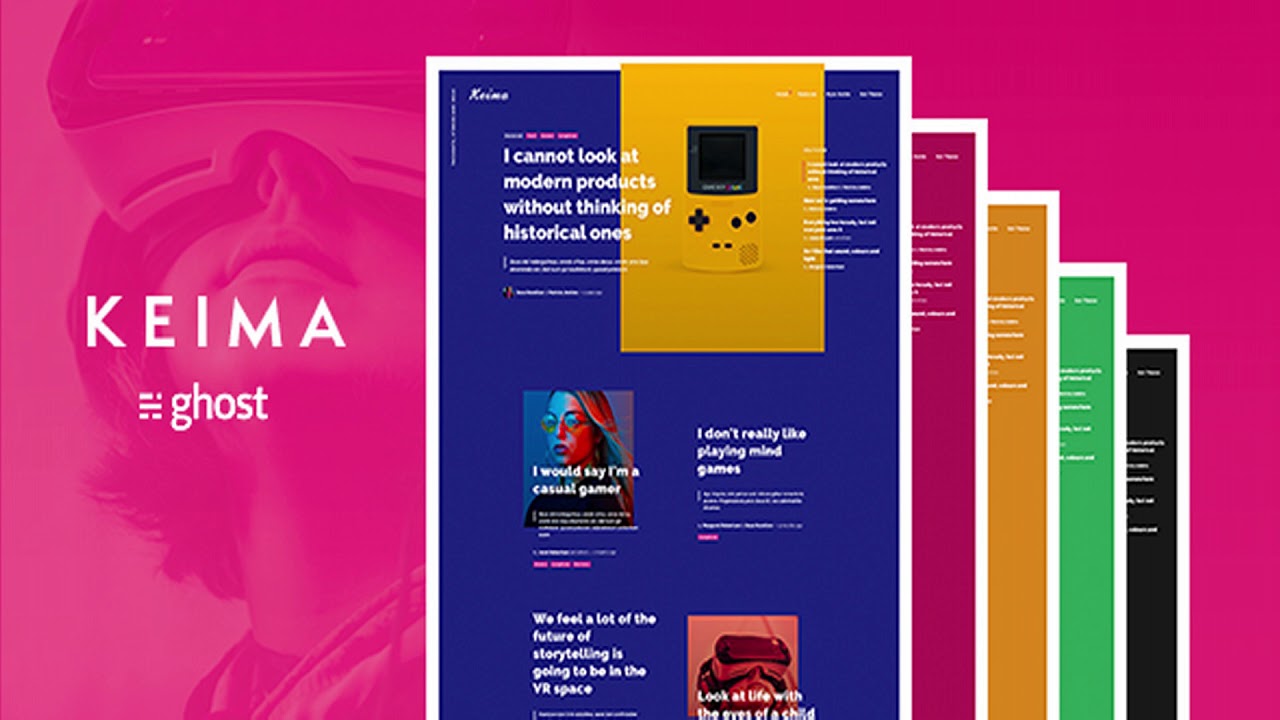 Keima - Multicolor Ghost Blog Theme | Themeforest Website Templates and Themes