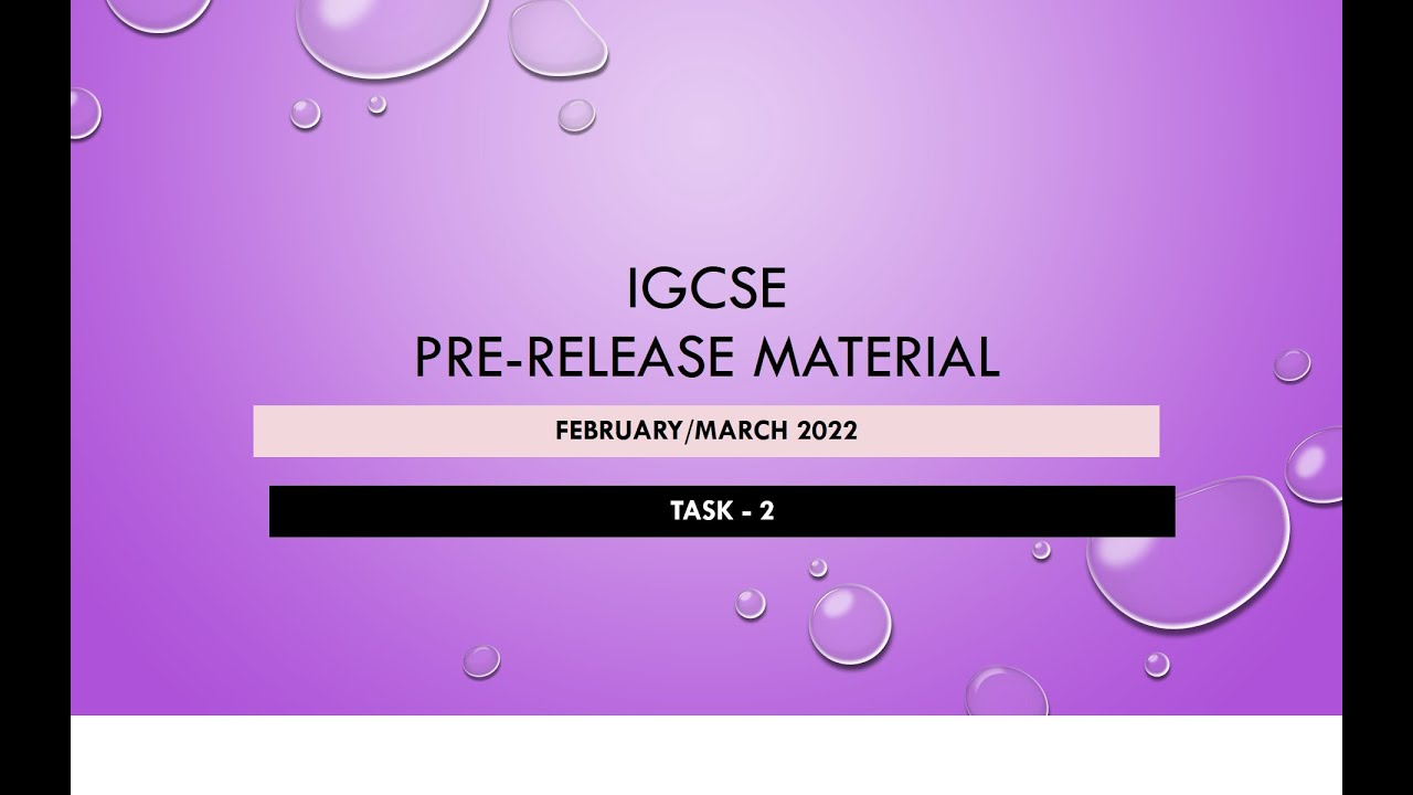 IGCSE Computer Science Pre Release Material February/March 2022- Task 2 ...