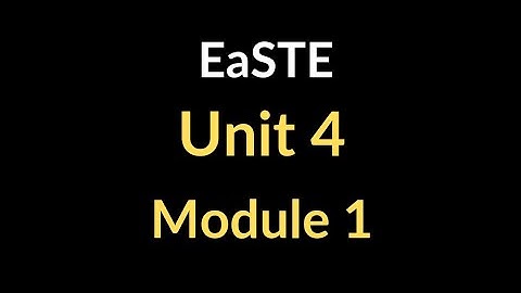 EaSTE All Solved Questions | Module 1 | Unit 4 |