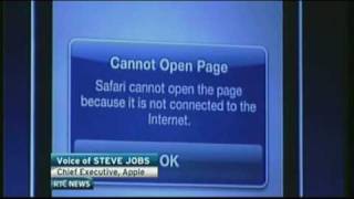 Steve Jobs can't get an internet connection on his iPhone 4G