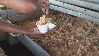 World's largest peach cobbler highlights annual Peach Festival in Fort Valley