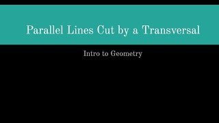 Parallel lines cut by a transversal