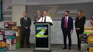 Florida Attorney General James Uthmeier speaking in Tampa