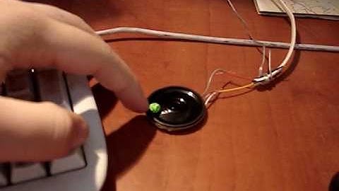 Loudspeaker connected to a signal generator