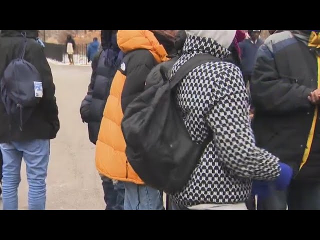 Migrants Sleeping Outside In Cold In Nyc