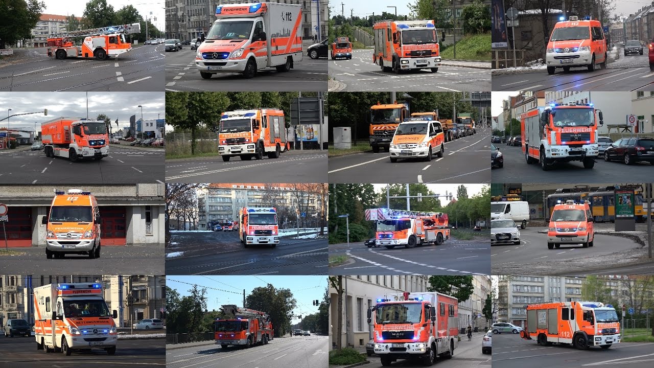 Die Berufsfeuerwehr Leipzig auf täglichen Einsatzfahrten