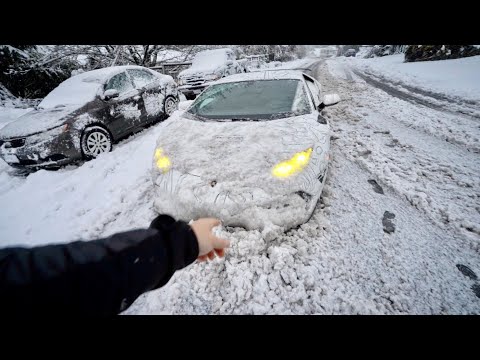 Supercharged Lamborghini SNOW PLOW!