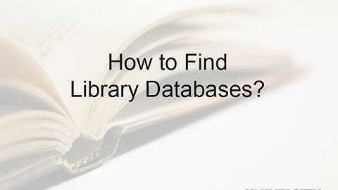 CUA Libraries: How to Find Library Databases