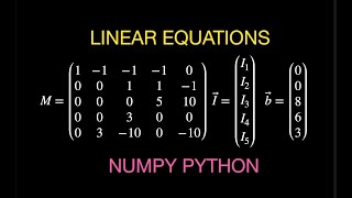 Solving a System of Linear Equations with a Matrix and Python