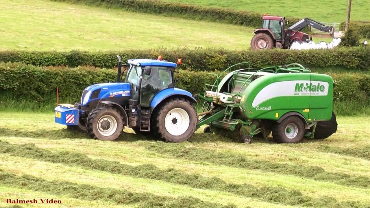 Raking and Baling for Silage with McHale. YouTube