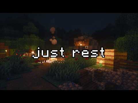 stay a while, the rain won't stop...🌒 [Minecraft Rain & Fire Ambience]