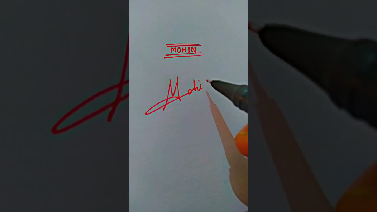 Mohin name writing short video