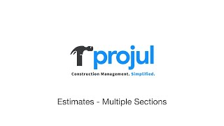 Estimates - Multiple Sections