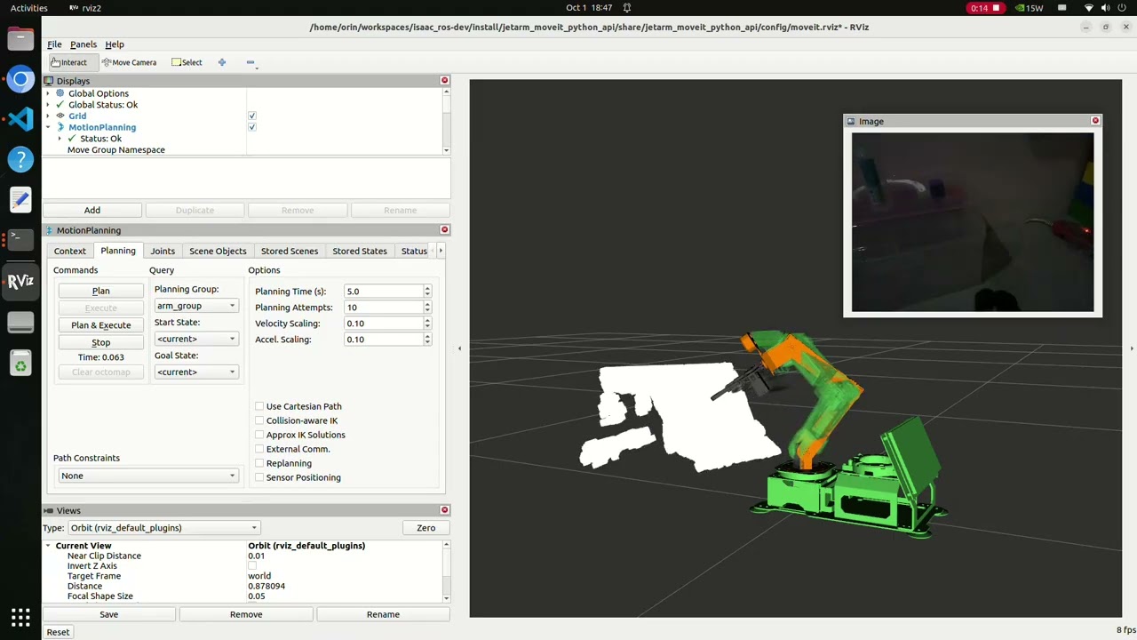 Meeting20241004 Synchronization of MoveIt2, the arm, and PointCloud2.